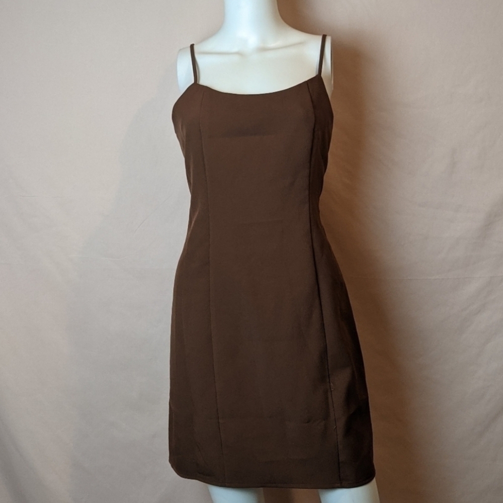 Missguided Chocolate Bodycon Cami Strap Mini Dress size 10